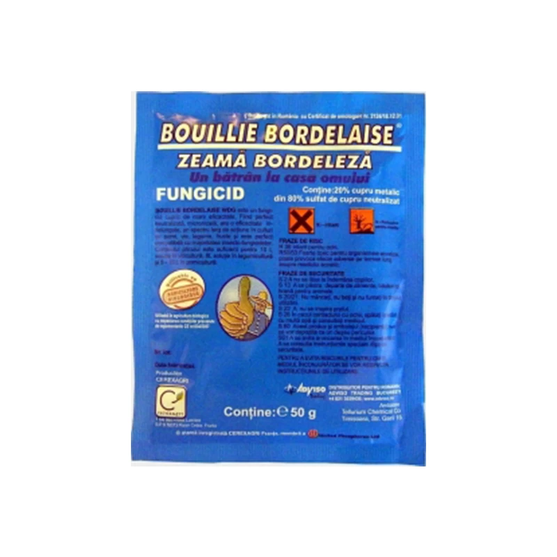 Fungicid Zeama Bordeleza 50g, MIFALCHIM, Contact