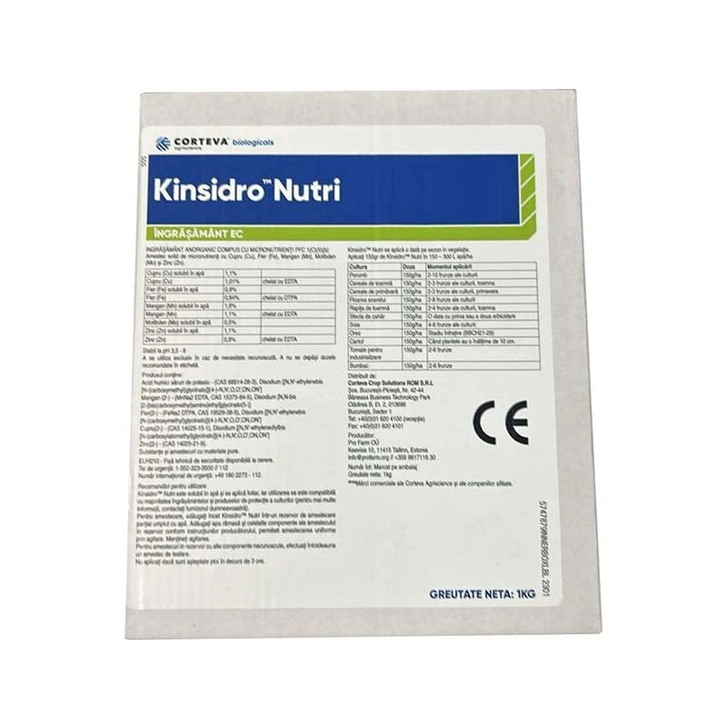 Fertilizant KINSIDRO NUTRI - 1kg, Corteva, Cereale, Tomate, Cartofi
