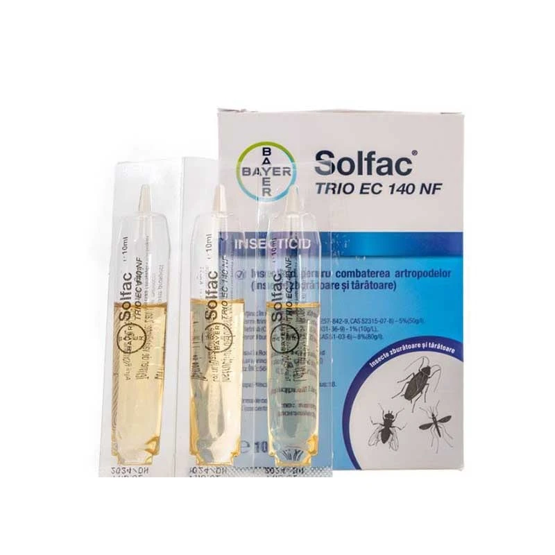 Insecticid SOLFAC TRIO EC 140 NF - 10ml, Profesional, Muste, Tantari, Gandaci